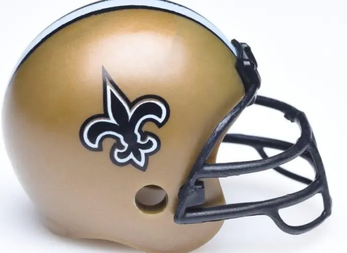 Football Helmet for the New Orleans Saints of the National Football Conference South.