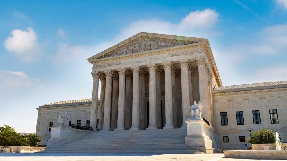 Supreme Court of the United States in Washington DC in a sunny day^ USA