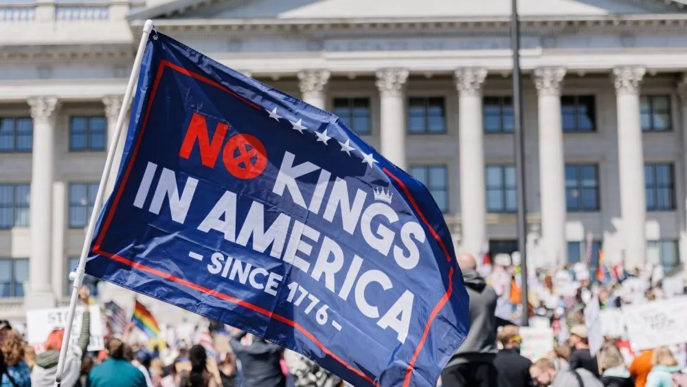 2^500 people gathered at the Utah State Capitol Building to protest President Trump during the 50501 protests that happened throughout the country. Salt Lake City^ Utah- April 19 2025