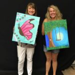 Sherri-and-ginyah: Sherri and Ginyah’s finished pieces (Ginyah in mid laugh)