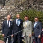 16509632: Kevin Harvick, President Obama, Rodney Childers and Tony Stewart