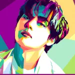 Illustration of Kim Taehyung a.k.a V of Kpop band BTS