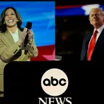 The second 2024 U.S. presidential debate with Kamala Harris and Donald trump will air on ABC news in Philadelphia^ Pennsylvania. Abc news logo on phone screen.