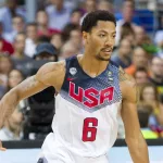 Derrick Rose of USA Team at FIBA World Cup basketball match between USA and Mexico^ final score 86-63^ on September 6^ 2014^ in Barcelona^ Spain.