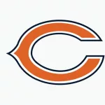 Chicago Bears^ National Football League NFL. Sports editorial vector logo is printed on white paper.