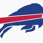 Buffalo Bills editorial vector logo is printed on white paper.