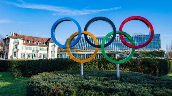 Headquarters of the International Olympic Committee (IOC) in Lausanne Switzerland^ on November 22^ 2020