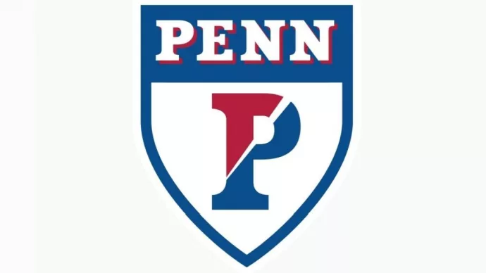 Penn Athletics^ Popular editorial vector logo is printed on white paper.