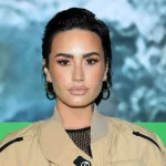 Demi Lovato at the Stella McCartney X Adidas Party at the Henson Recording Studio on February 2^ 2023 in Los Angeles^ CA