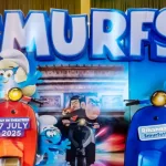 Smurfs movie Display at the cinema to promote the movie. BANGKOK^ THAILAND^ 26 May 2025