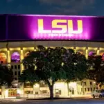 Tiger Stadium at Louisiana State University (LSU) at night Baton Rouge^ LA^ USA - 09.16.2024