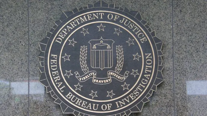 F.B.I. seal of the Department of Justice/Federal Bureau of Investigation located outside the J. Edgar Hoover F.B.I. Building in downtown Washington^ DC