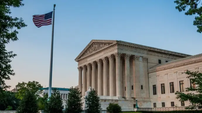 The United States Supreme Court Building on a Summer Evening^ Washington DC