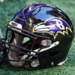 Baltimore Ravens Helmet - NFL - December 2nd 2018 Baltimore Ravens at Mercedes Benz Stadium in Atlanta Georgia USA