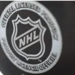 Official game puck from NHL^ National hockey league^ USA.