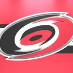 Emblem of the Carolina Hurricanes. The Carolina Hurricanes are a professional ice hockey team. Logo for presentation or infographics. 3D render. 3D Illustration