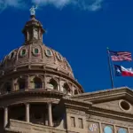 Texas State Capitol Building - The pink marble granite Texas Capitol building is located at the end of Congress Avenue in downtown Austin^ Texas.