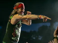 Bret Michaels of Poison performs at DTE Energy Music Theatre; Clarkston^ MI / USA - June 8^ 2018 -