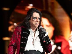 Alice Cooper performs at iThink Financial Amphitheatre in West Palm Beach^ Florida on August 27^ 2023. The performance was part of the Freaks On Parade tour.