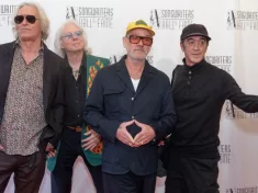 R.E.M.: Peter Buck^ Mike Mills^ Michael Stipe and Bill Berry attend 2024 Songwriters Hall of Fame Induction and Awards Gala at Marriott Marquis Hotel in New York on June 13^ 2024