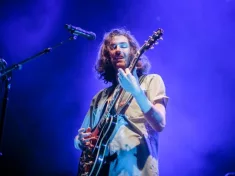 Hozier performs live. closer view with the guitar Turin^ Italy 08-23-2019