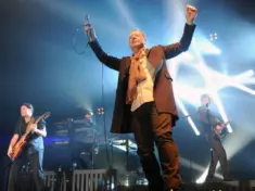 Singer James Kerr of Simple Minds during performance in Prague^ Czech republic^ February 28^ 2014