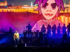 The band “Gorillaz” performing at Park Live festival in Moscow^ Russia. MOSCOW^ RUSSIA - JULY 28^ 2018