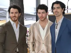 Kevin Jonas^ Nick Jonas and Joe Jonas at the Hollywood Walk of Fame Star ceremony. LOS ANGELES^ CA. January 30^ 2023