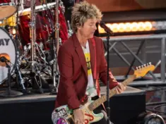 Billie Joe Armstrong performs with rock group Green Day during ABC Good Morning America concert in Central Park in New York on July 26^ 2024