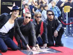 Perry Farrell^ Stephen Perkins^ Chris Chaney^ Dave Navarro at a ceremony where 'Jane's Addiction' star on Hollywood Walk of Fame on October 30^ 2013 in Los Angeles^ California