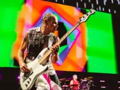 Guitarist FLEA of the Red Hot Chili Peppers performs live at Van Andel Arena GRAND RAPIDS^ MICHIGAN / USA - June 25^ 2017