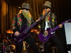 Dusty Hill and Billy Gibbons of ZZ Top at the Harley-Davidson 110th Anniversary Celebration in Milwaukee^ WI^ United States on August 31^ 2013