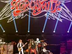 American rock band Aerosmith performs at Olimpiysky on May 24^ 2014 in Moscow MOSCOW^ RUSSIA - MAY 24^ 2014