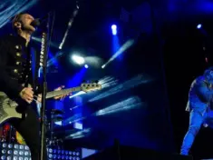 Brent Smith and Eric Bass with Shinedown perform live onstage at Rockstar Uproar Festival on September 25 2012 in Nampa^ Idaho