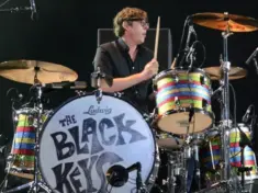 The Black Keys^ with drummer Patrick Carney^ performs on stage at the 2015 Mountain Jam Music Festival. Hunter^ New York - June 6^ 2015
