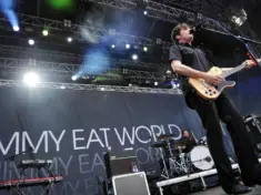 Singer Jim Adkins of Jimmy Eat World during performance on festival Rock for People in Hradec Kralove^ Czech republic^ July 5^ 2011.