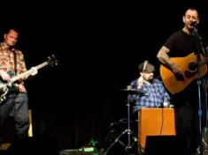 Mike Ness of rock band Social Distortion sings and plays guitar on stage at the Crocodile in Seattle on February 13^ 2011.