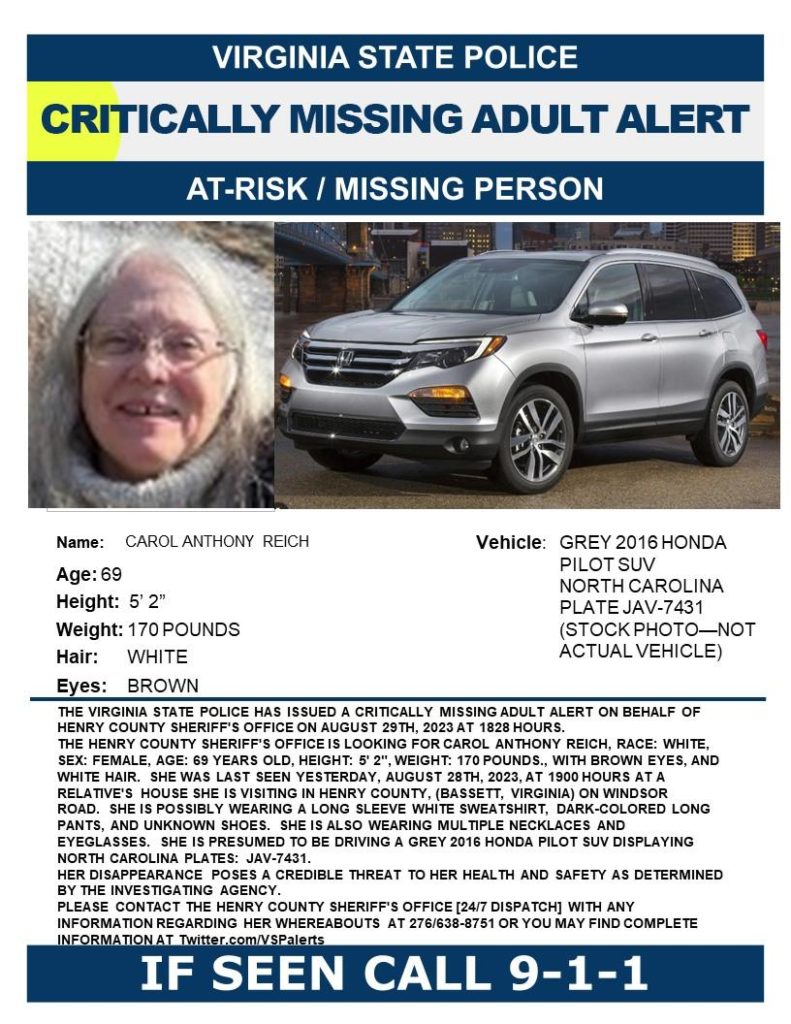 Henry County Sheriff's Office Searching for Missing Woman - Vimarsana News