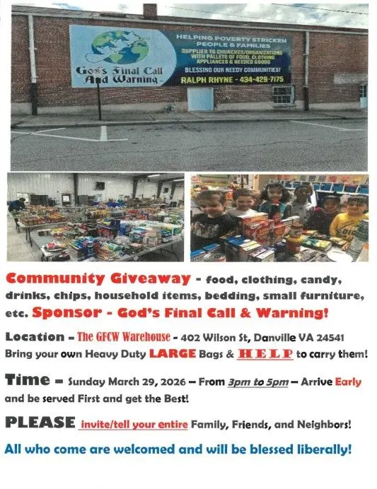 Food and Clothing Giveaway