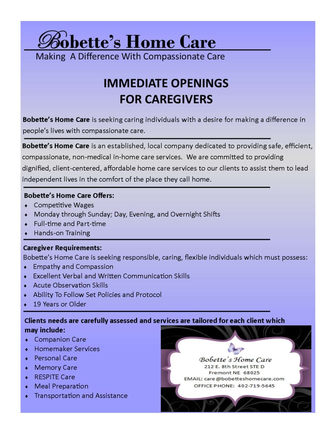 Caregiver Home Care Difference