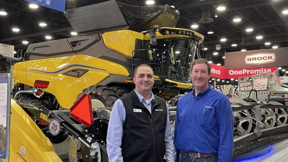 Curtis Hillen Shows Off The Latest New Holland Harvester At National 