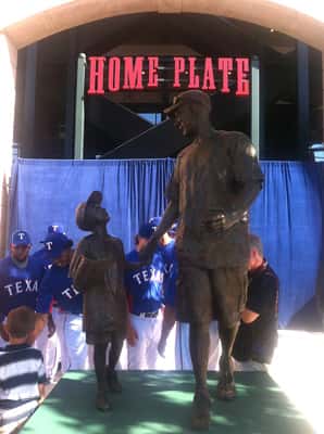 Rangers unveil statue of fan who died at game - Deseret News