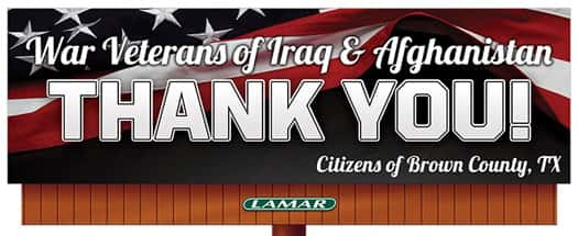 Local Billboards Thank Veterans in Honor of 10 Year Anniversary of  Operation Iraqi Freedom