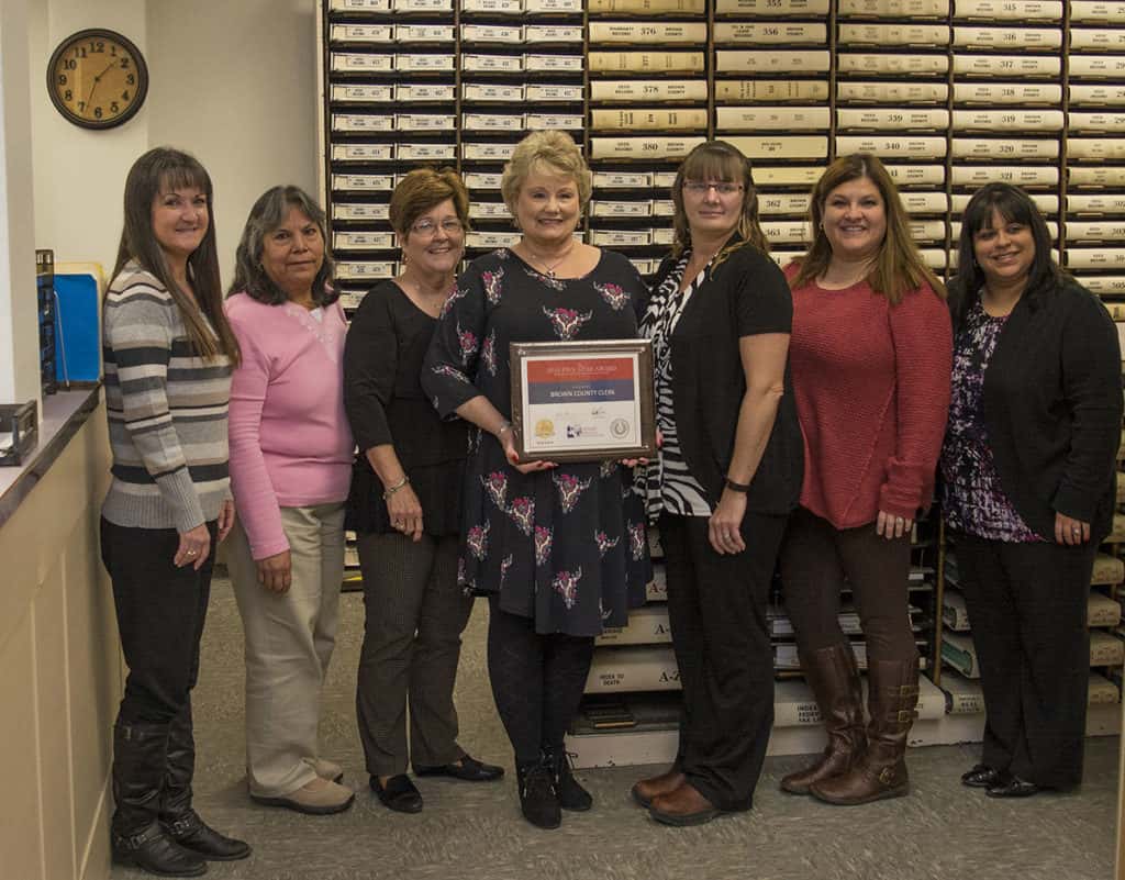 Brown County Clerk s office receives State Award Brownwood News