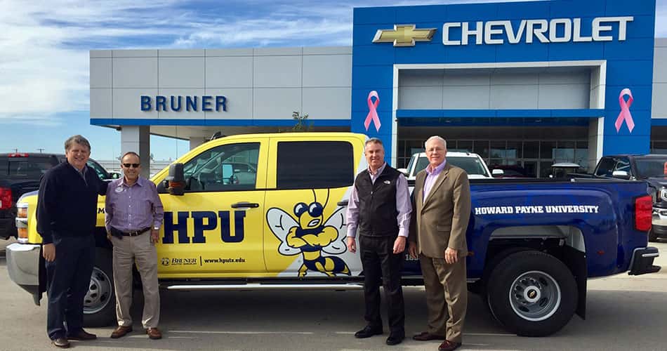 Bruner Auto Group donates truck to HPU Office of Admission Brownwood News
