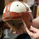 IMG_3881: Football helmet for Tylene Wilson exhibit