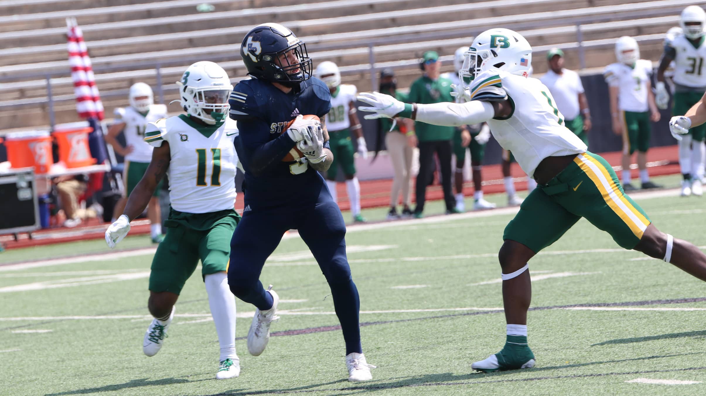 Patrick Mahomes attends HPU football game