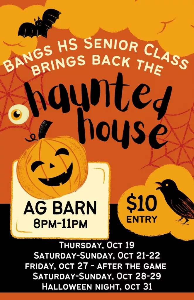 Bangs High School Senior Class Haunted House at Ag Barn Brownwood News