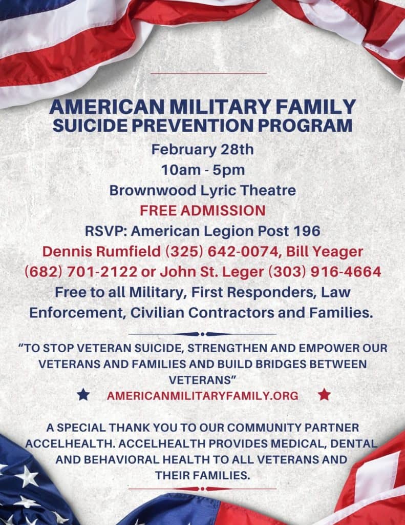 American Military Family Suicide Prevention Program | Brownwood News