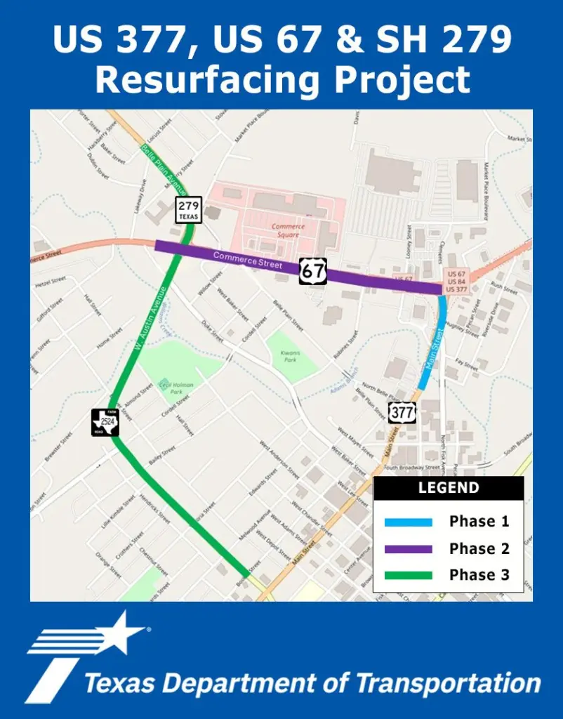 Resurfacing project for US 67, US 377, SH 279, and FM 2524 begins June ...
